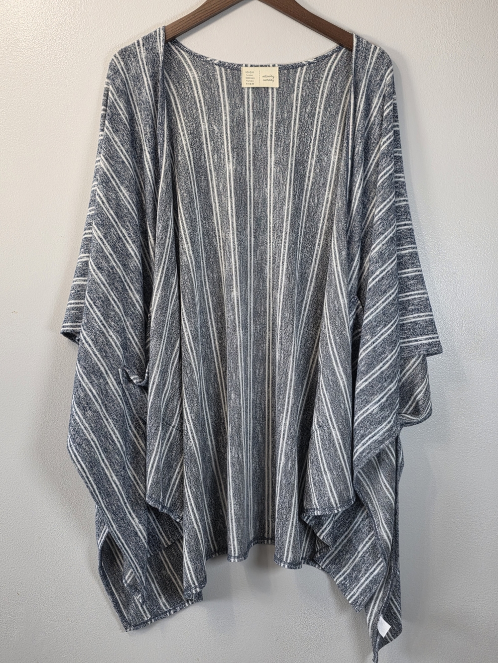 Anthropologie Saturday Sunday Open Front Striped Cardigan Wrap OSFM